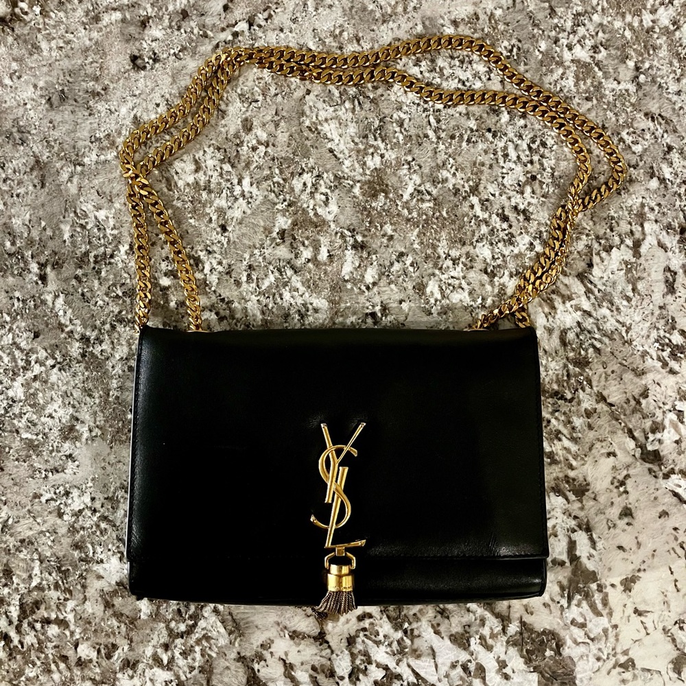 Kate Tassel YSL Black Leather Bag